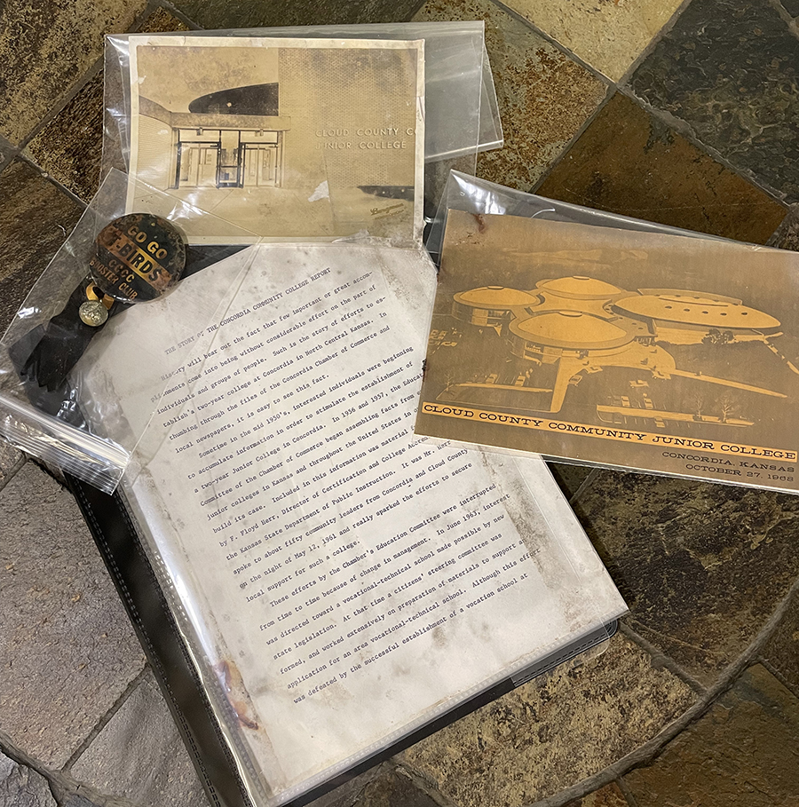 A photo of the 1971 time capsule contents.